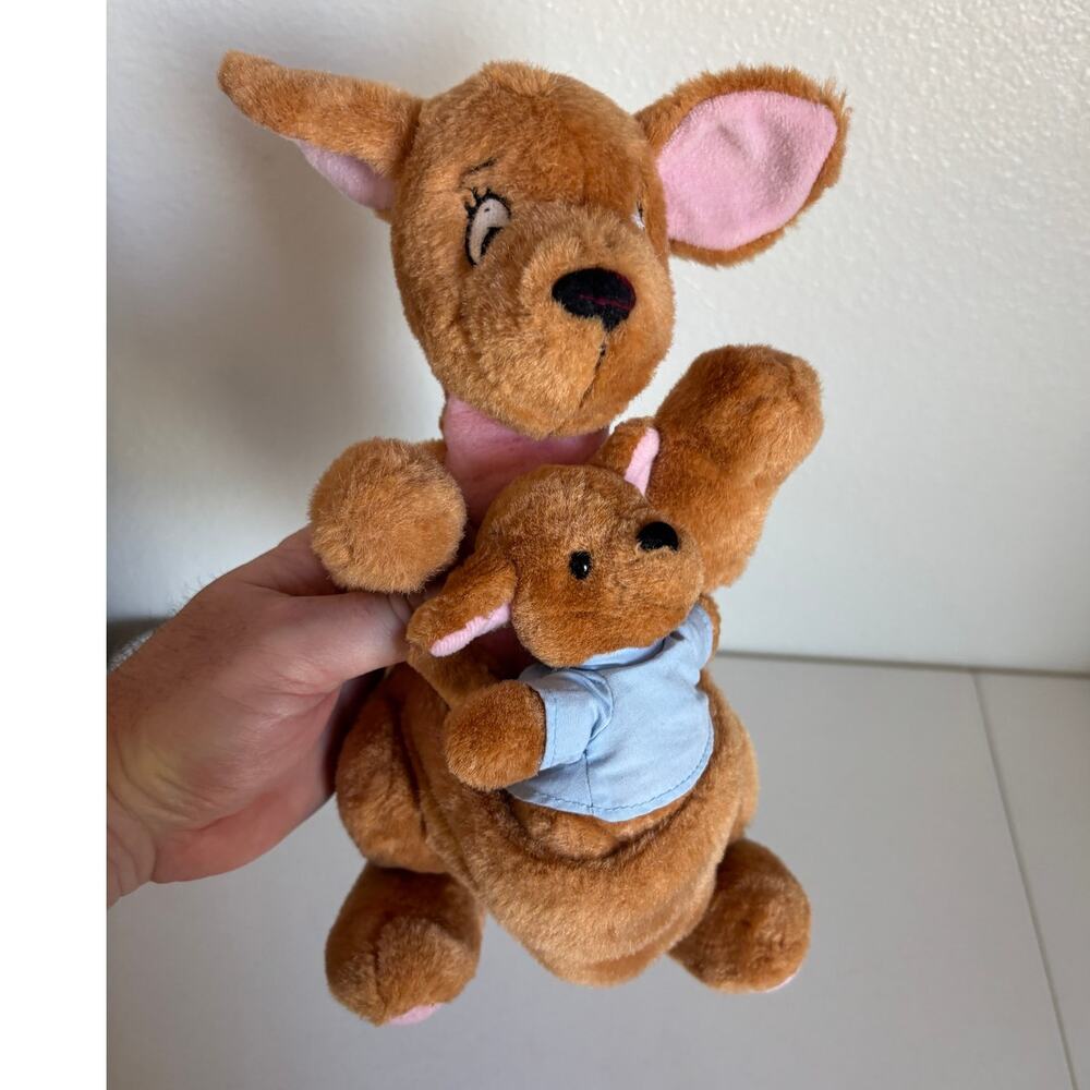Vintage Disney Kanga & Roo Winnie the Pooh Plush Kangaroo 10" Stuffed Animal